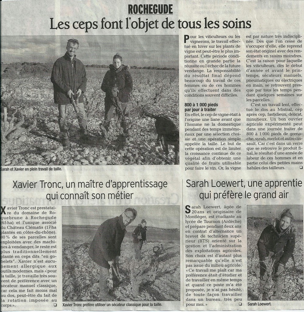 La saga vigneronne
